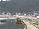 宮城県 石巻市 釜谷 被害 河川 堤防