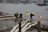 宮城県 東松島市 定川 排水作業